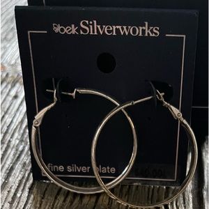 belk Silverwork silver hoops